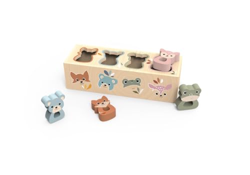 Image of SPEEDY MONKEY Wooden Animal Shape Box for Toddlers 12m+ Shape Sorter Toy | wooden animal shapes, shape sorter toys for toddlers, color recognition, cognitive play, fine motor skill, preschool learning