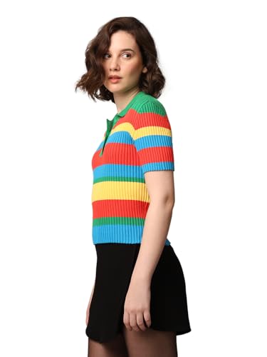 Image of ONLY Women's Striped Regular Fit T-Shirt
