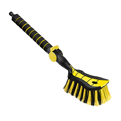 ToMPaR Brosse de Lavage I Brosse à Eau I avec raccordement à l'eau I Ouverture Rapide du Robinet d'eau I Poils serrés I Poignée Confortable I Voiture |...