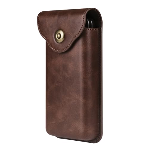 Riñonera de Cintura Telefono Hombre Compatible con Samsung Galazy Z Fold 6 5 4 3 2 1, Bolsa de Cintura para Móvil Cuero Funda de Cintura Celular Viaje Senderismo Compatible con Huawei Mate XS/X3/X2