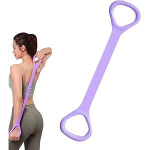 Bande de résistance élastique pour exercices d&rsquo;étirement du dos, des bras et des épaules, pour le yoga, le pilates et les étirements