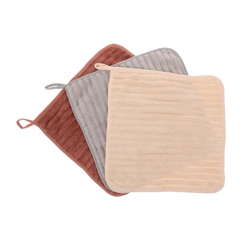 Ipetboom 3 Piezas Toallas de baño Toallas de Pesca Cubierta de Esponja micrófono Toalla Suave Toalla Coral Colgando Toalla de Cocina Toalla de Mano Absorbente Suave vellón de Coral