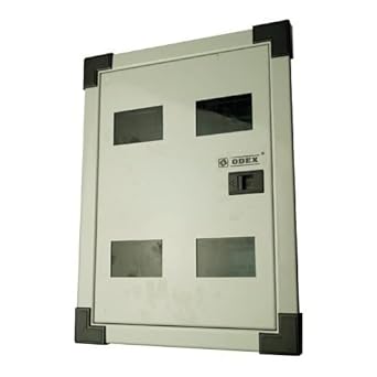 Litost Odex 4 Way TPN MCB Distribution Board, Double Door Miniature Circuit Box, Heavy Duty, Electrical Accessories for Domestic and Commercial Use