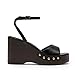 DREAM PAIRS Wedge Sandals for Women,Dressy Platform Square-Toe Ankle Buckle Studded Fashion Sandals for Summer,Size 9,Black,SDWS26001W