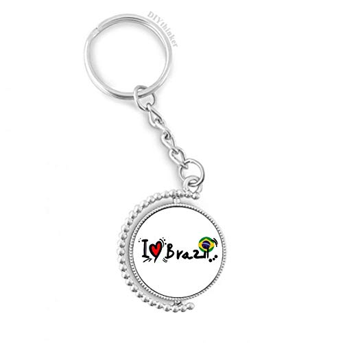 Llavero de Brasil Pilgrim con anillo de alta resistencia y corazón móvil