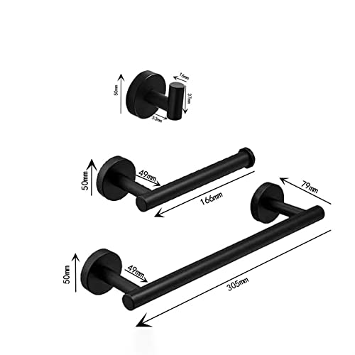 Accesorios de baño de acero inoxidable con diseño elegante negro y oro 4