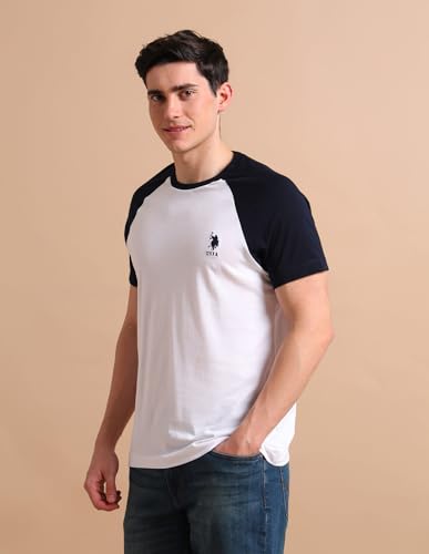 Image of U.S. POLO ASSN. Knitted Cotton T-Shirts for Men - 100% Cotton, Breathable & Comfortable, Half Sleeves Mens Casual T Shirts