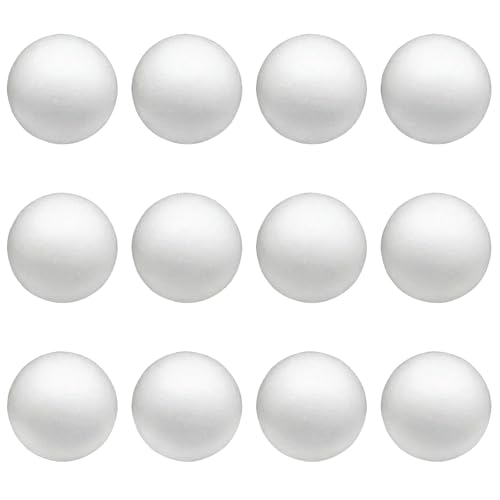 Zorfeter 4 Inch White Foam Balls 12 PCS