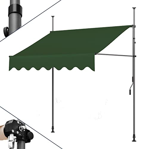 Generisch Einziehbare Markise 2/2,5/3 m breit, Balkonmarkise ohne Bohren, Sonnenschutz, freistehende Markise mit Kurbel, Markisen für Schatten und Regen (Farbe: Beige, Größe: 2 m/78 Zoll) Generisch Einziehbare Markise 2/2,5/3 m breit, Balkonmarkise ohne Bohren, Sonnenschutz, freistehende Markise mit Kurbel, Markisen für Schatten und Regen (Farbe: Beige, Größe: 2 m/78 Zoll)