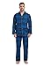 amaxer Men's Flannel Pajamas Set Men's Home Fashion Pajamas Long-sleeved Pants Set Top with Pockets Pants with Drawstring 100% Cotton Soft Pjs for Men S-3XL