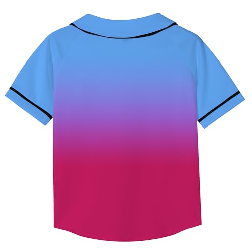 Image of Yuji Itadori Kids Baseball Jersey Button Boys Short Sleeve T-Shirts Hip Hop Fashion Casual Sports Solid Color Shirt