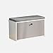 Produktbild Multifunktionsschuh Bank mit Baumwolle Sitz, Double-Layer-Schuhablage Bank mit Tür, Schuhregal Schrank Bank mit Deckel Flipping for entryway (Color : Grau)