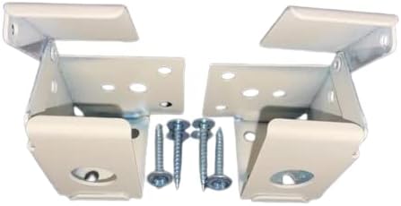 Soportes de persiana para barandilla de 1" X 1 12" (1 par con 4 tornillos) marfil