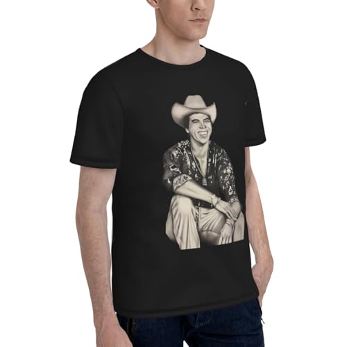 Chalino Music Sanchez Shirt Men's Soft Short-Sleeved Double-Sided Printed T-Shirt Round Neck Black2