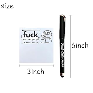 Divertente Blocco Note e Penna Set,Accessori da Scrivania per l'ufficio Regali Originali per Uomini e Donne Articoli di Cancelleria per Amici e Colleghi Gadget da Lavoro