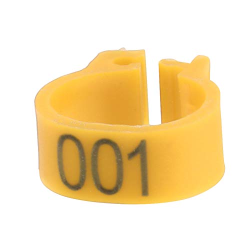 Sunicon 100 unidades/saco anéis de bandas de plástico para pombos de 8 mm, 001 a 100 letras de plást