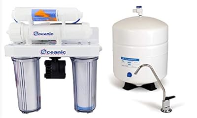 Oceanic 5 Stage Reverse Osmosis Drinking Water Filter System + Permeate Pump and UV Filtration