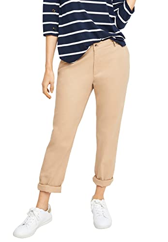 ellos Comfortable Women's Plus Size Modern Stretch Chino Pants Slim Fit Work & Casual