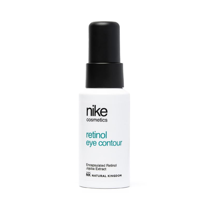NIKE COSMETICS - Contorno de Ojos Retinol 30 ml, con Retinol y Extracto de Jojoba, Previene Arrugas, Favorece la Producción de Colágeno y Elastina, Reafirmante, Fórmula Vegana