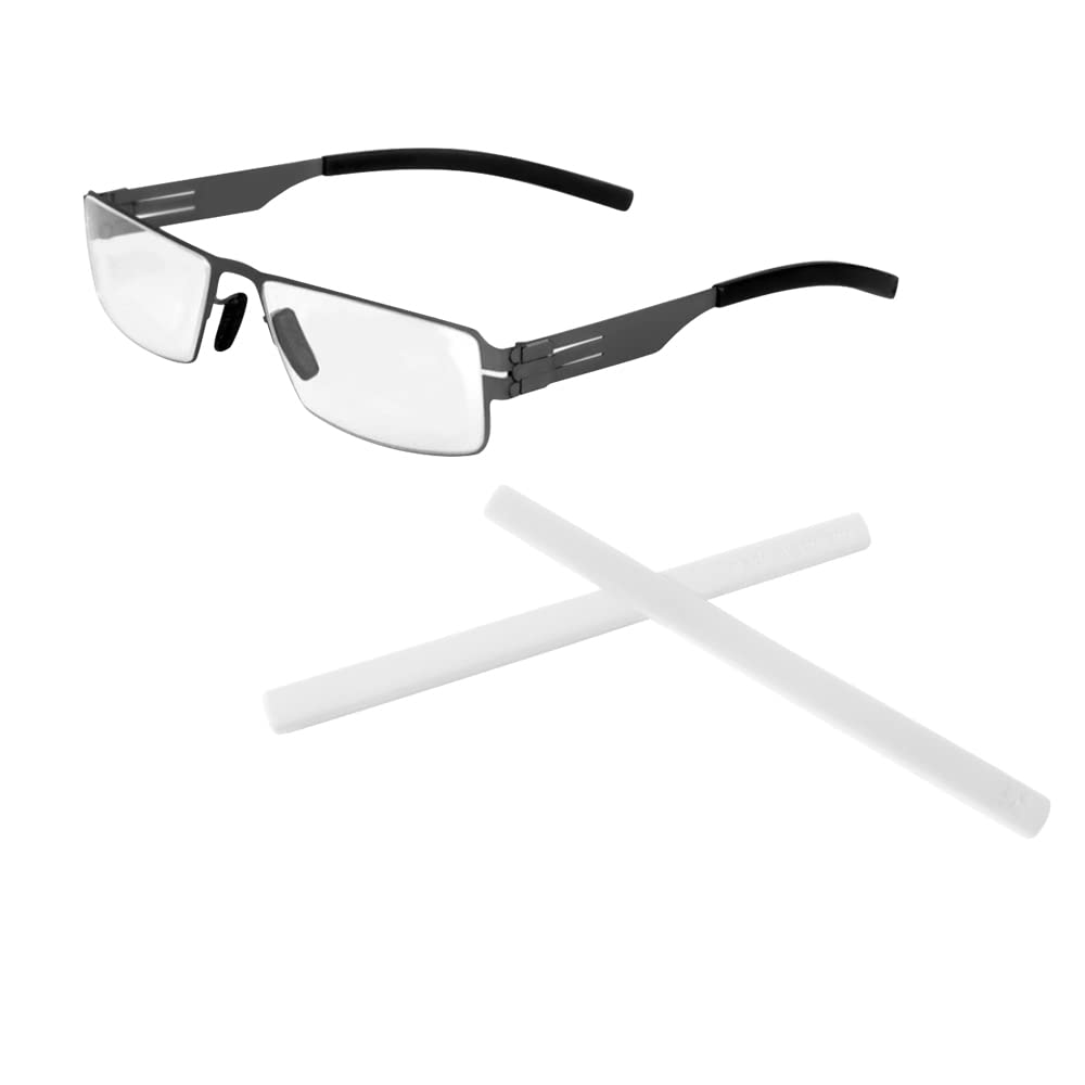 HiCycle2HiCycle2 Replacement Temple Tips Ear Socks Nose Pads for IC! IC Berlin Eyeglass Frames (White)