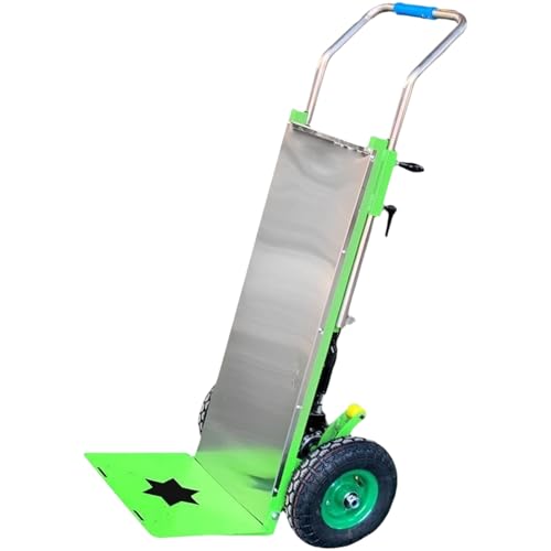 FOVEYZJ Electric Sack Truck, Electric Stair Climber with 400 kg Load Capacity, 1200 W Brushless Motor & 48 V/36 Ah Removable Battery, Up and Down Stairs Heavy Climber for Furniture Transport (Green)