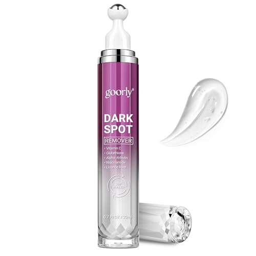 Dark Spot Remover for Face and Body, Age Spot Sun Spot Freckles Remedy Corrector Serum, 360° Roller Applicator, with Vitamin C and Glutathione, 0.7 Fl Oz