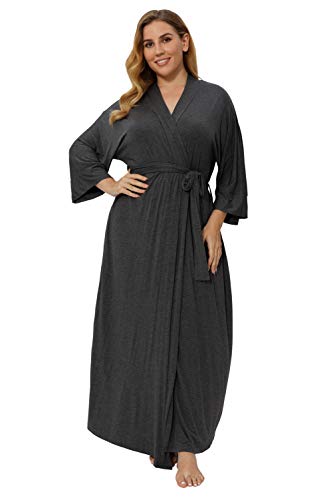 Image of Super Shopping-zone Women's Plus Size Long Robes Kimonos Plus Size Maternity Robes Delivery Robes Sleepwear
