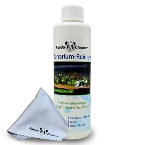 PandaCleaner Limpiador de terrarios para cristales de terrario, botella de 250 ml
