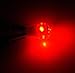 Tuningpros LEDML-T10-R5 Map Light LED Light Bulbs T10 Wedge, 5 Flux LED Red 2-pc Set