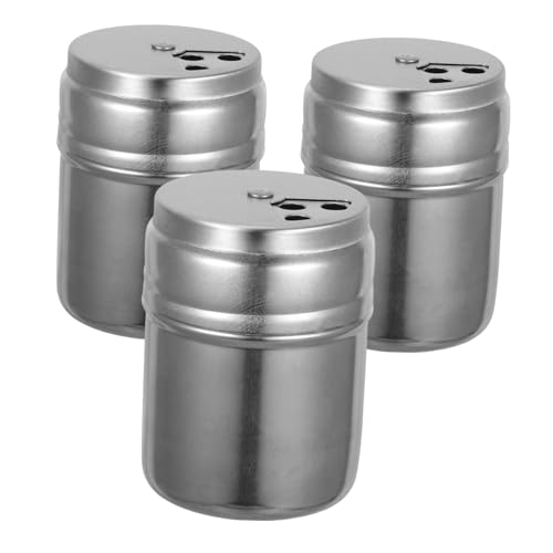 ERINGOGO - ERINGOGO 3 Pièces Distributeurs Épices Acier Inoxydable Avec Couvercle Rotatif Shakers Décoratifs Pour Assaisonnements Bouteilles Hermétiques Multifonctions Pour Cuisine Cuisson Et Voyage
