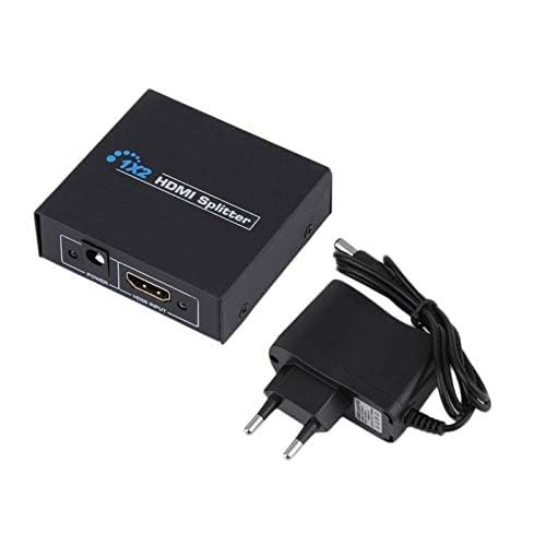 Image of 1x2 HDMI Splitter 2 Ports, HDMI Splitter 1 in 2 Out, Supports 3D 4K x 2K @30HZ Full HD 1080P, Support for TVs or Multi Monitor Adapter at Same Time.