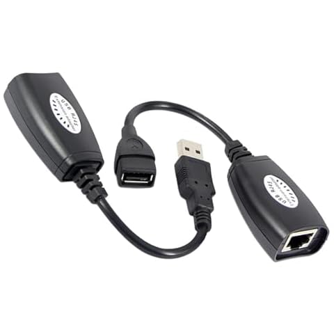 USB Extender Over RJ45 Cat 6/5/5e, Ethernet Splitter to USB Extension Up to 50m/164ft, Compatible with Computers, Phones, Mice, Keyboards, Disks, Printers, Cameras Cover