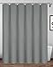 Produktbild Homehold 180x220cm Gray Shower Curtain with Hooks, Extra Long Polyester Waterproof Bathroom Curtain
