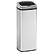 HOMCOM Cestino dei rifiuti in acciaio inox con sensore automatico Pattumiera con sensore a infrarossi 50L