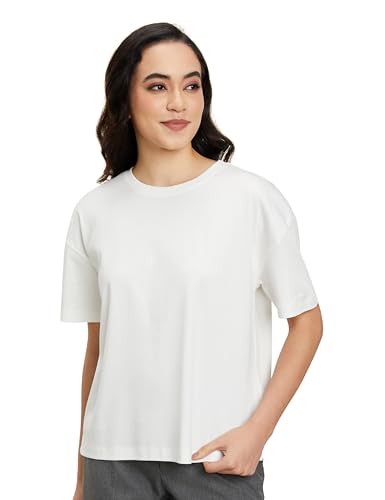 Image of Symbol Premium Women Super Soft Cotton Round Neck Solid T-Shirt (Stylish | Oversized Fit) (Available in Plus Sizes)