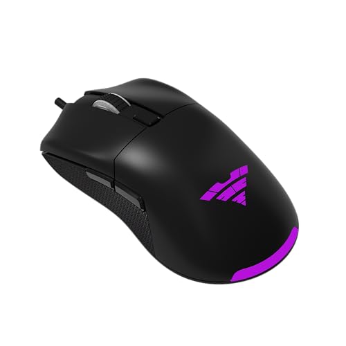 PREYON Owl Wired – Ratón Gaming con Sensor Paw 3327, 12400 dpi, Iluminación RGB, Deslizadores de Teflón, 6 Botones Programables y Switches OMRON 20M – Precisión y Comodidad para Gamers