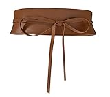 🌸 SOSTENIBLE DE ALTA CALIDAD: Nuestro cinturón de mujer fajín es de ecopiel sostenible con doble cara y dos tonos. El exterior y el interior es ecopiel y Ante PU (cuero sintético) altamente resistente y duradero. Muy suave y con textura que imita la piel. Cordones cosidos con refuerzos para que sean más resistentes.