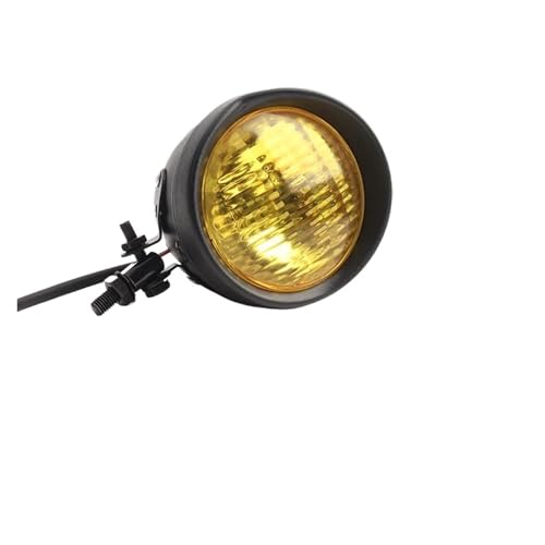 KUNYOS Faros De Motocicleta Para Softail Para Dyna Para Cruiser Para Sportster Faros Delanteros Motocicleta Luz Alta Baja Faro Delantero Cristal Vintage(D)