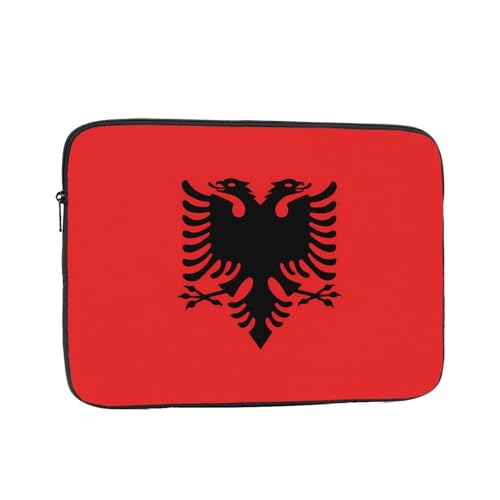 Albanian Flag Laptop Sleeve Case 15 Inch Suitable For Notebook Computer Tablet Traveling Carrying Simple Case