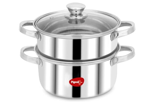 Pigeon By Stovekraft Steel X Steamer Stainless Steel Induction Ba...