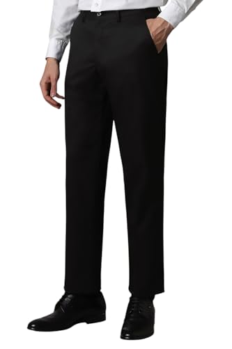Image of Louis Philippe Men's Regular Fit Mid Rise Pants