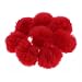 oshhni 8 Pièces Peluche Fausse Fourrure Pom Pom Boule Porte-clés pour Chapeau Sac Accessoires 6cm - Rouge