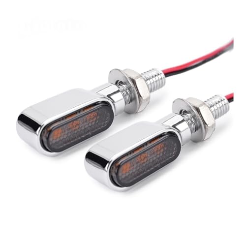 Clignotant universel pour moto 8mm boîtier silver robuste 12V - 3