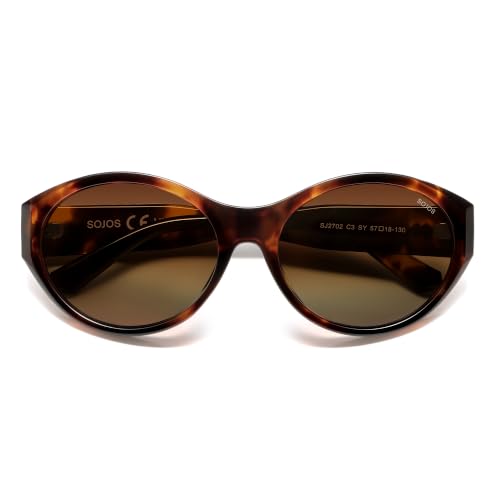Image of SOJOS 2026 Trendy Oval Polarized Sunglasses for Women Classic SJ2702