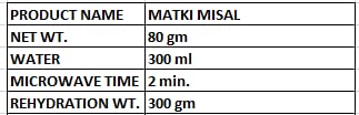 KDI Store Mataki Misal, Ready to Eat Indian Food, Spicy Maharashtrian Snack, USDA Organic, Fully Cooked, Freeze Dried, 80g