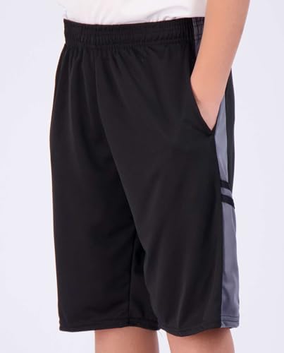 real essentials 5 pack boys39 mesh basketball athletic shorts with pockets  teen kids youth quick dry soccer running gym