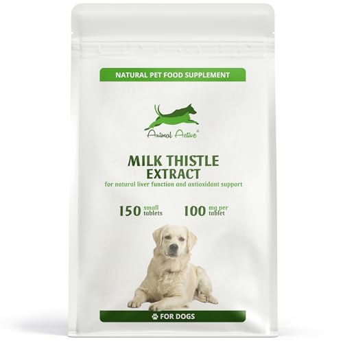 Milk Thistle for Dogs 150 Tablets x 100mg Herbal Liver Support Supplement