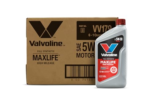 Image of Valvoline Full Synthetic High Mileage with MaxLife Technology SAE 5W-30 Motor Oil 1 QT, Case of 6