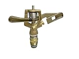 1/2Inch Full Brass Impact Sprinkler Head Adjustable 0-360Degree,Rotation Water Sprinkler Head for Garden Irrigation (1/2,Multicolored)
