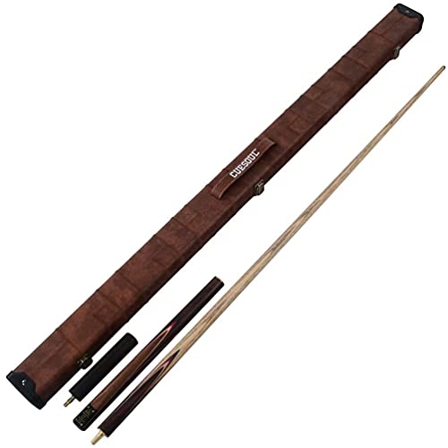 CUESOUL Klassisches Handgefertigtes 57 Zoll 18 Unzen 3/4-Snookerqueue mit Rosenholz-Griffstück und Kunstleder-Etui - 9,5 mm Spitze Snookerqueue-Set(CSSC007)
